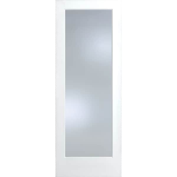 Trimlite 24" x 84" Primed 1-Lite Interior French Slab Door with Clear Tempered Glass 2070pri1501CLET - main